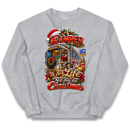 Trucker Christmas Kids Jumper