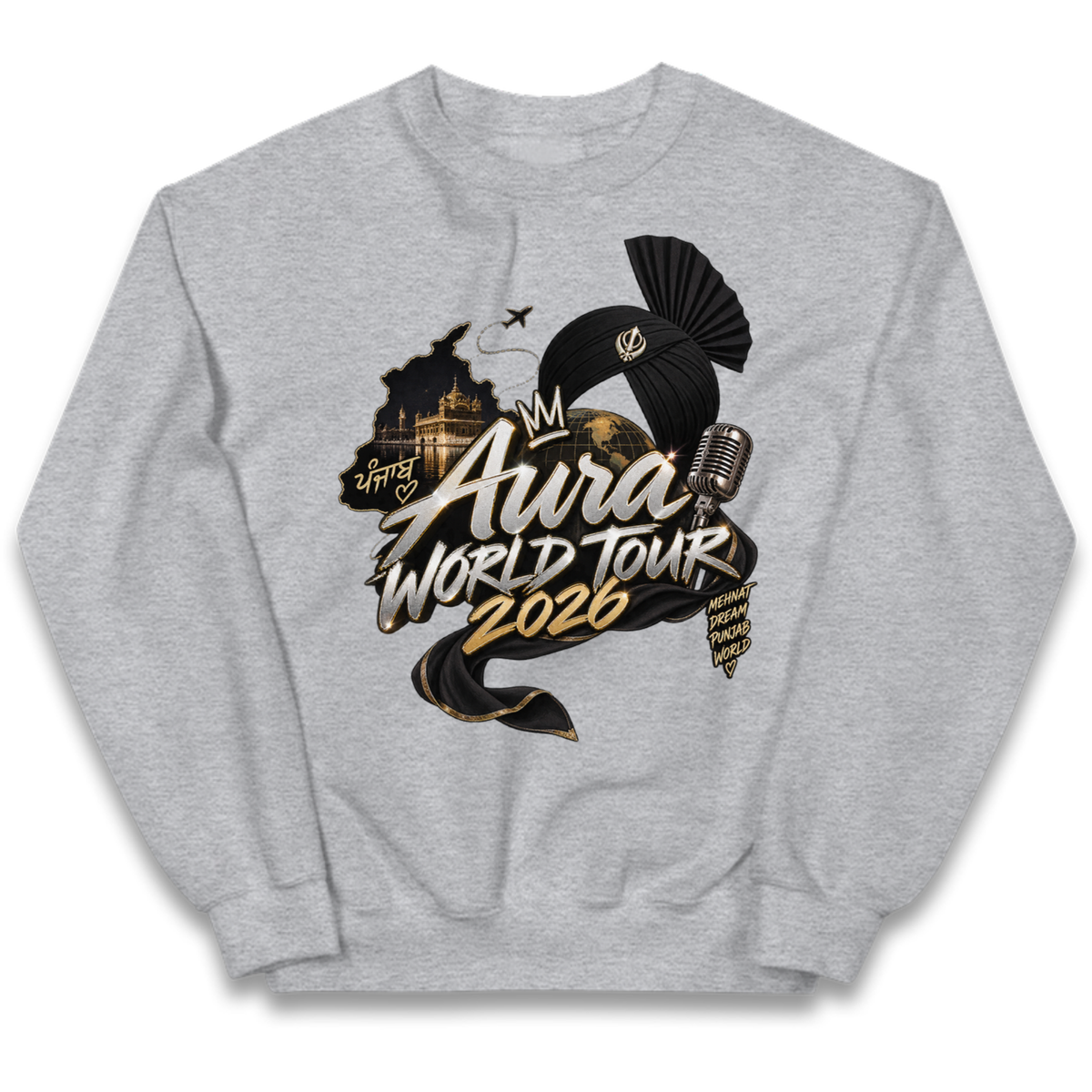 Diljit Dosanjh Aura World Tour 2026 Kids Jumper