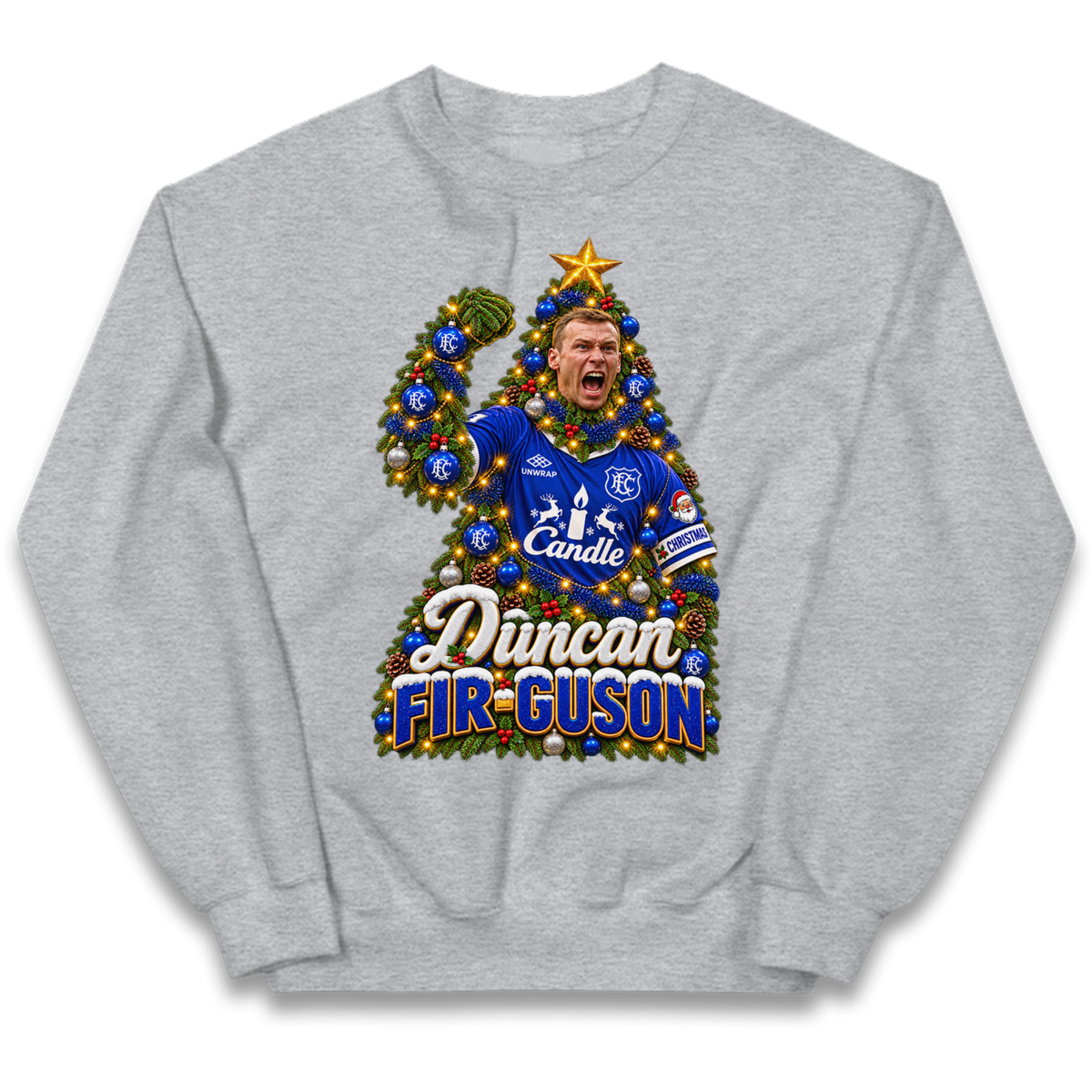 Duncan Ferguson Everton Christmas Kids Jumper
