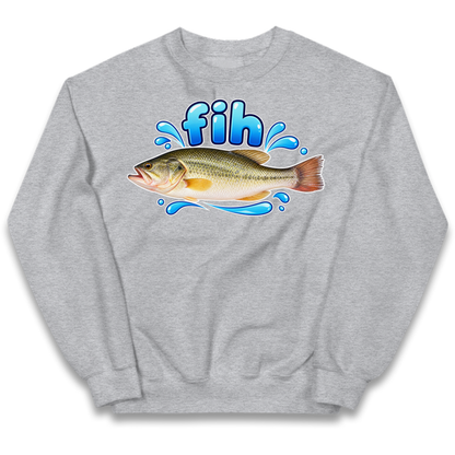 Fih Funny Bass Fish Kids Jumper