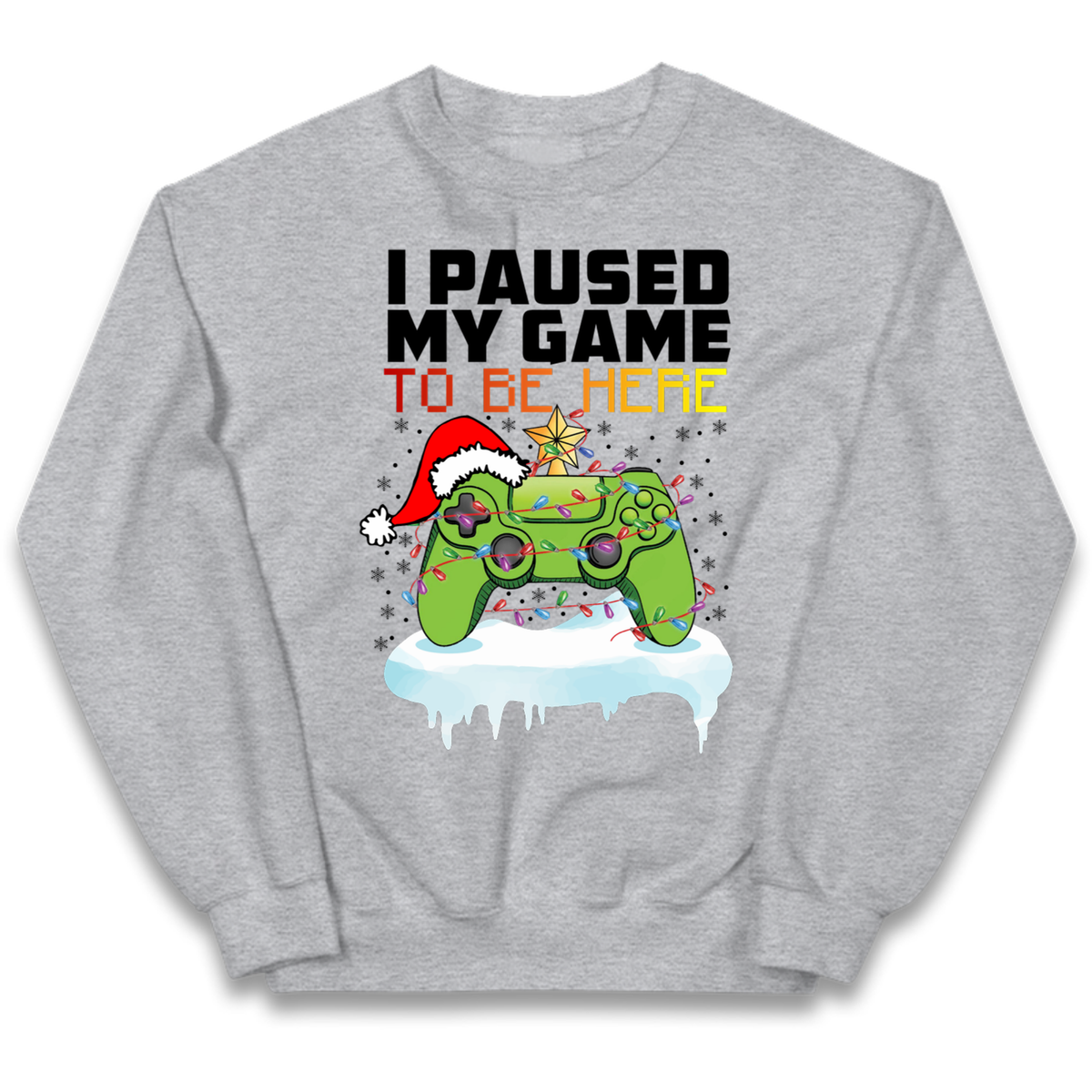 I Paused My Game Christmas Kids Jumper
