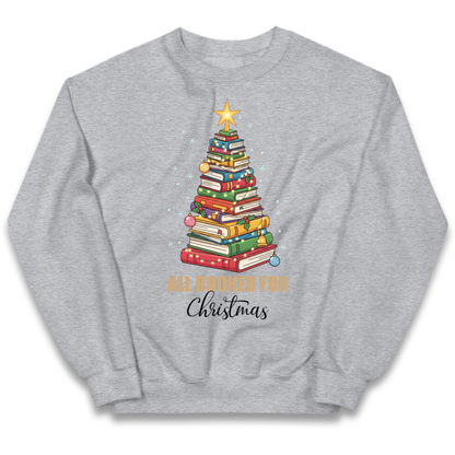 Book Tree Christmas Kids Jumper