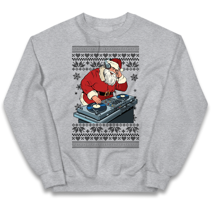 DJ Santa Christmas Kids Jumper