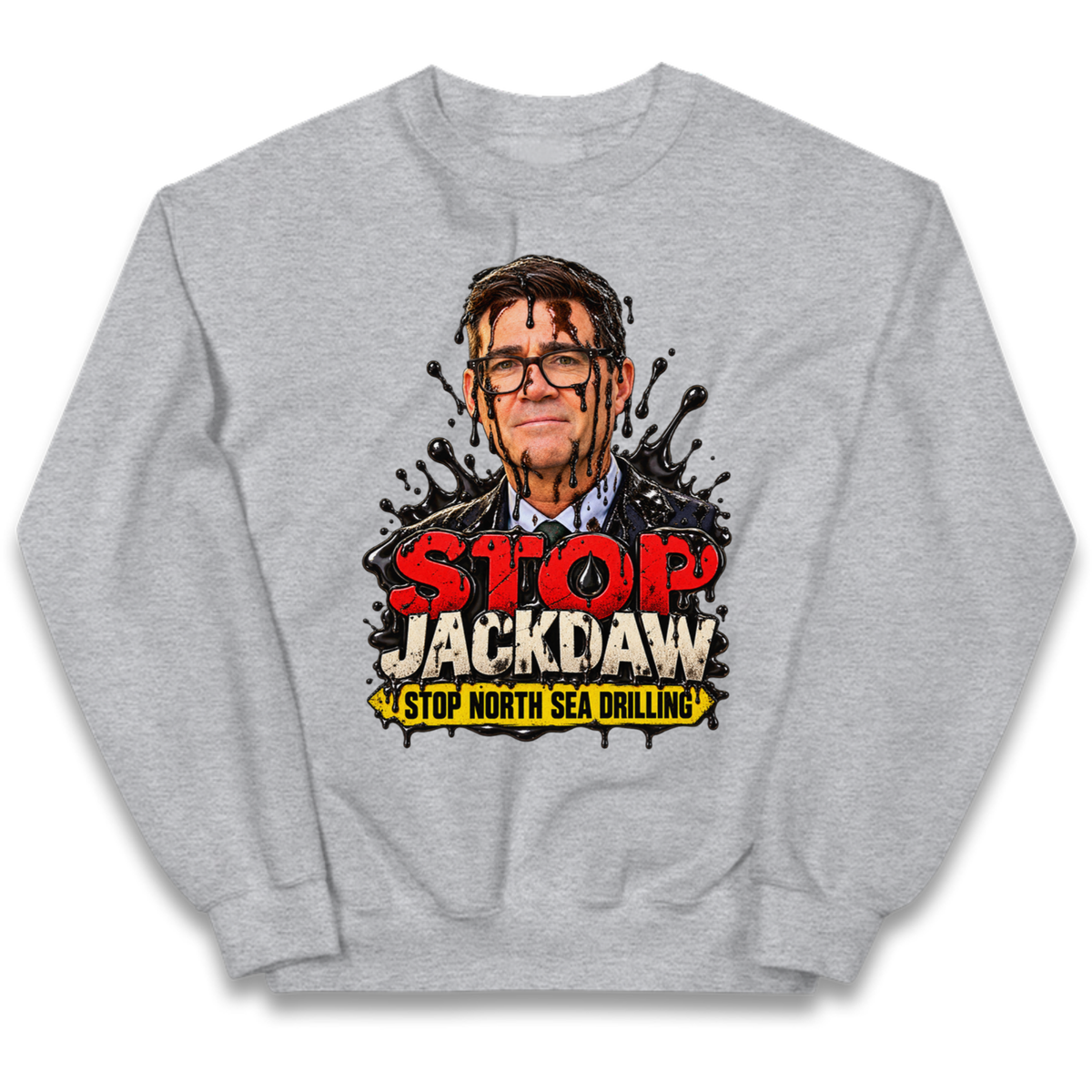 Stop Jackdaw Stop North Sea Drilling Andy Burnham Kids Jumper