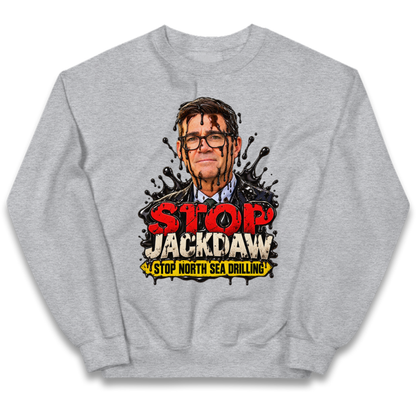 Stop Jackdaw Stop North Sea Drilling Andy Burnham Kids Jumper