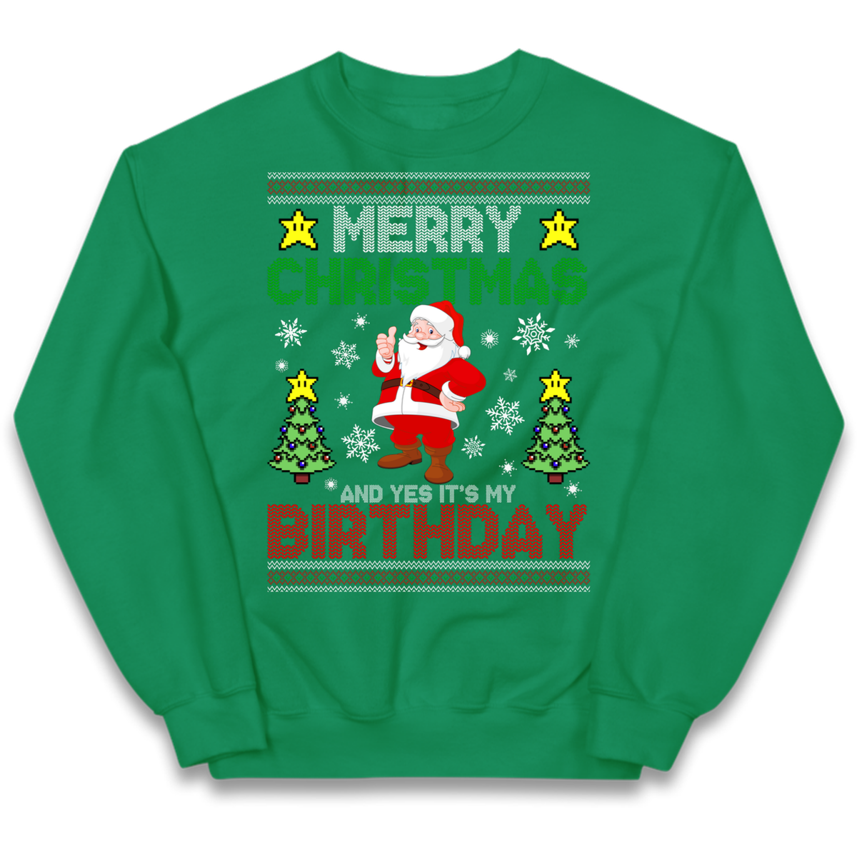 Santa birthday design Kids Jumper
