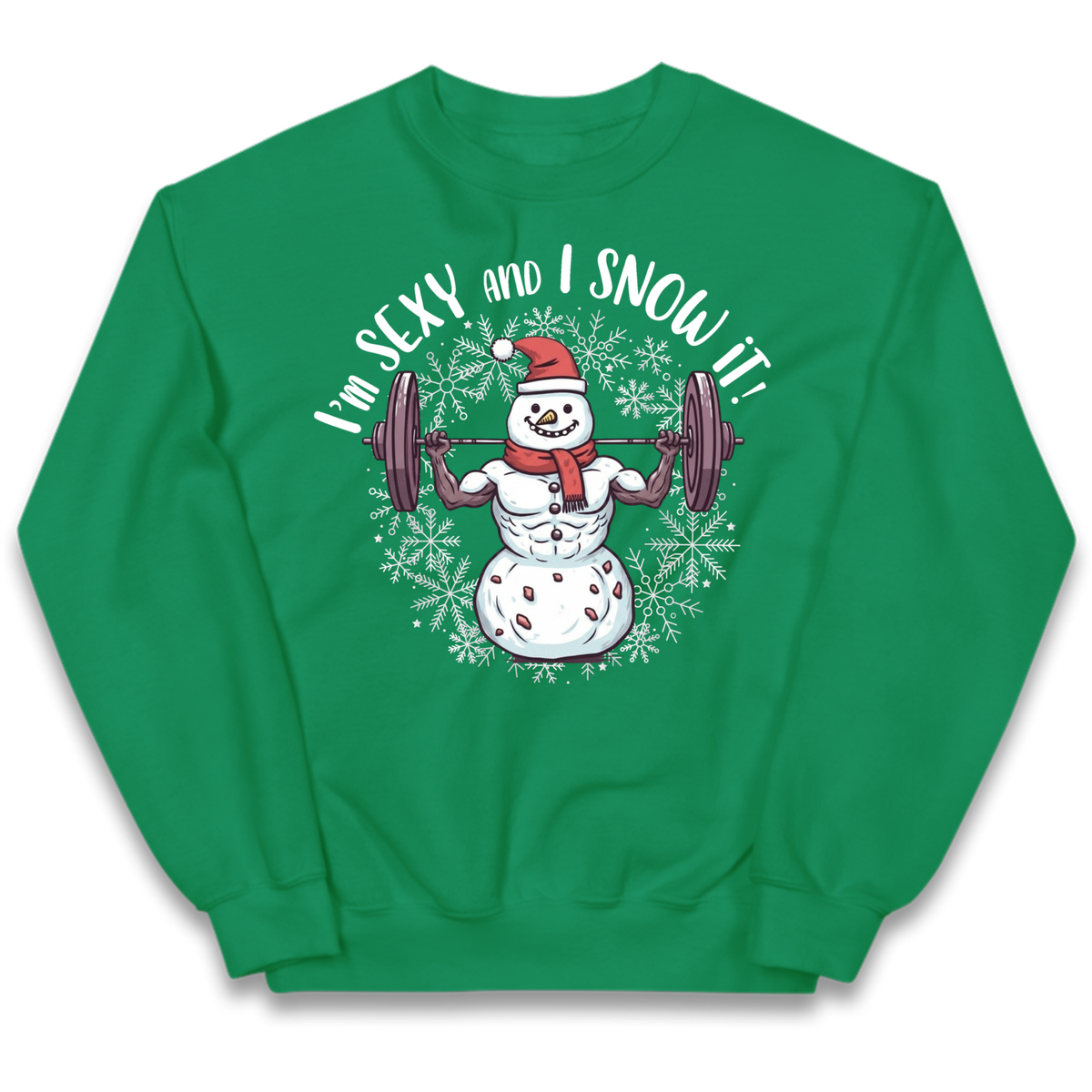 Gym Snowman Graphic Christmas Kids Jumper