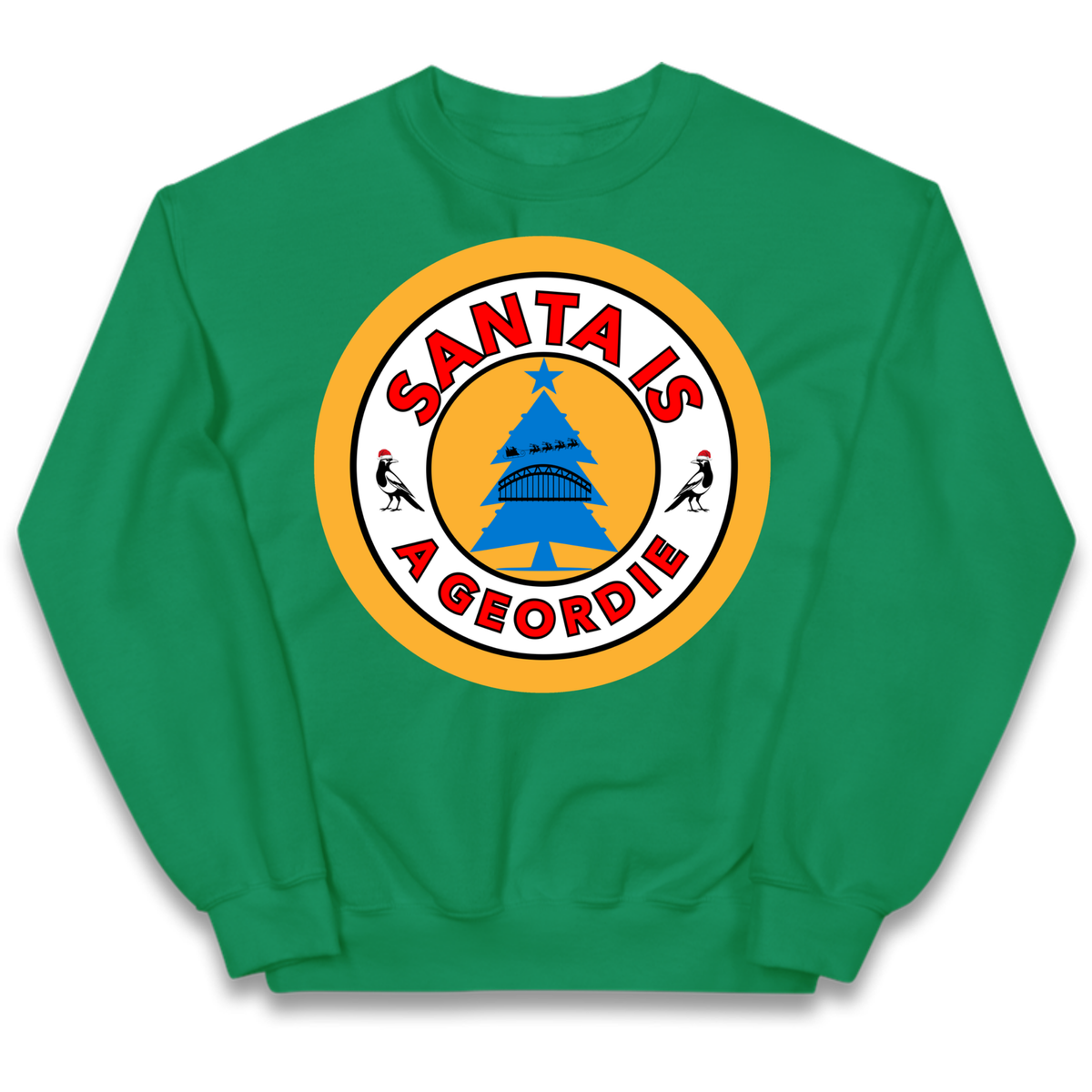Geordie Santa  Christmas Kids Jumper