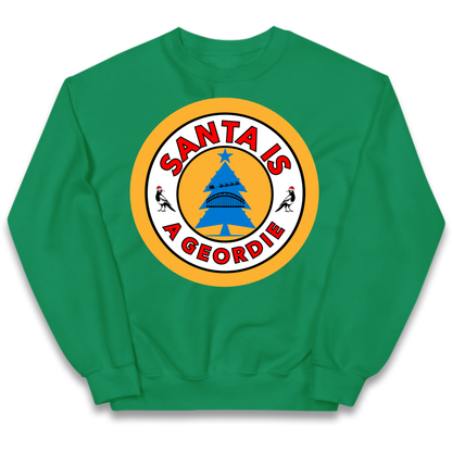 Geordie Santa  Christmas Kids Jumper