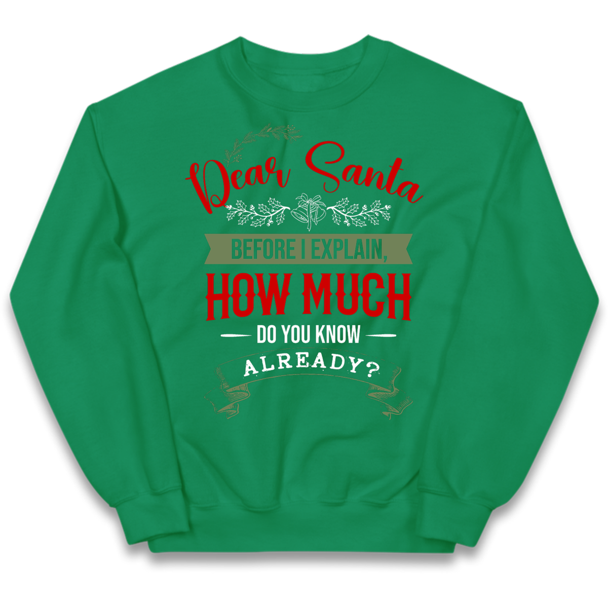 naughty christmas outfit Kids Jumper