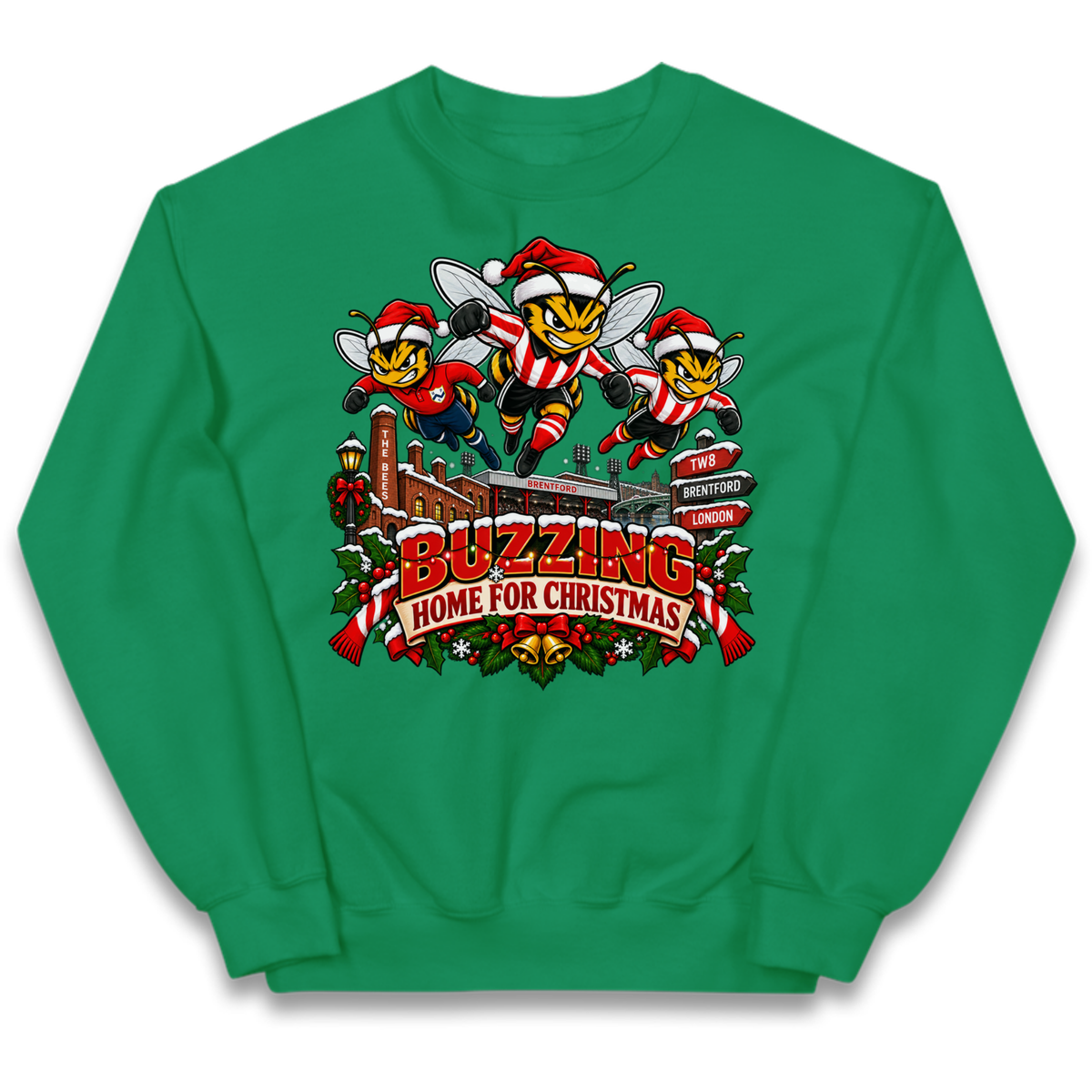 Brentford Football Christmas Kids Jumper