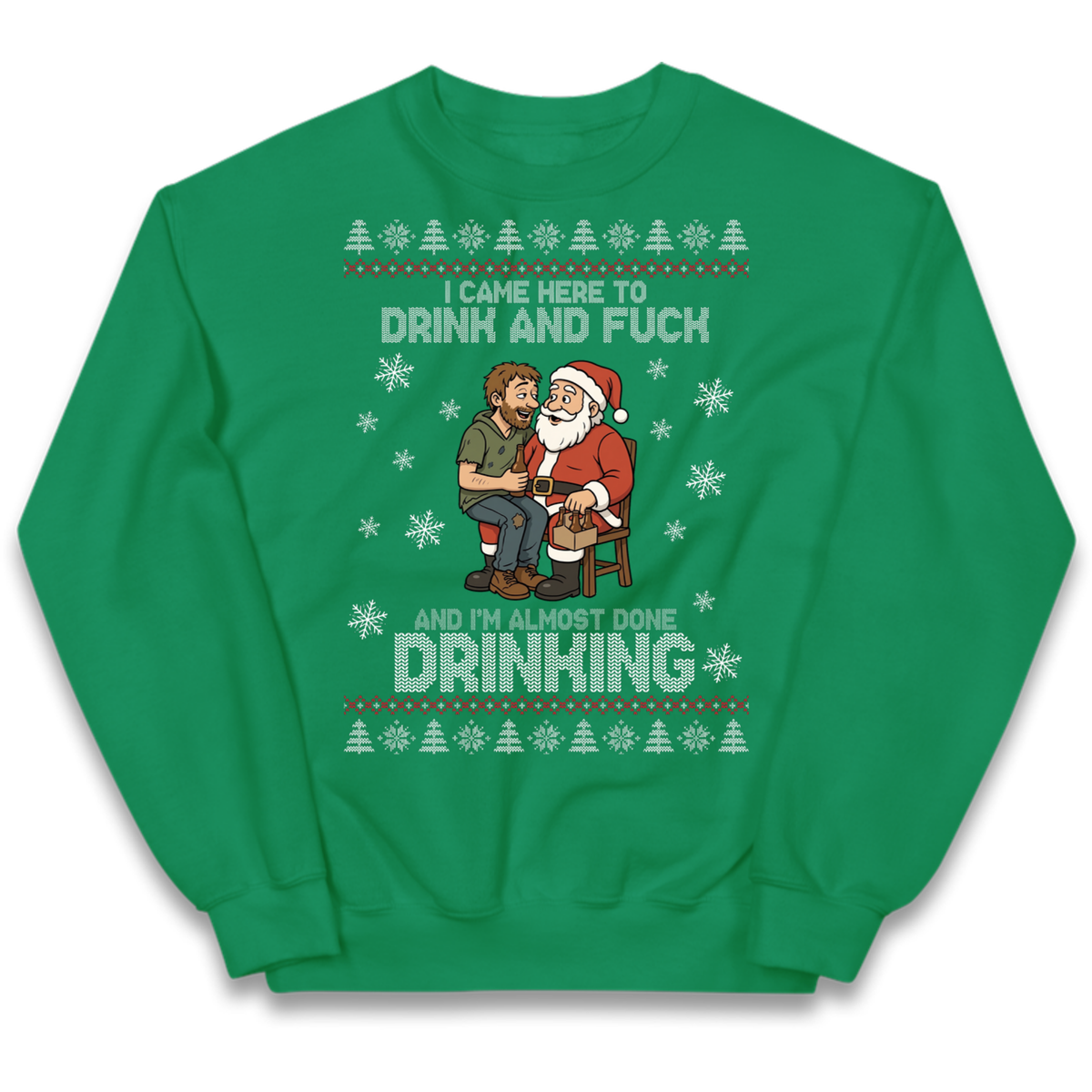 Rude Santa Graphic Kids Jumper