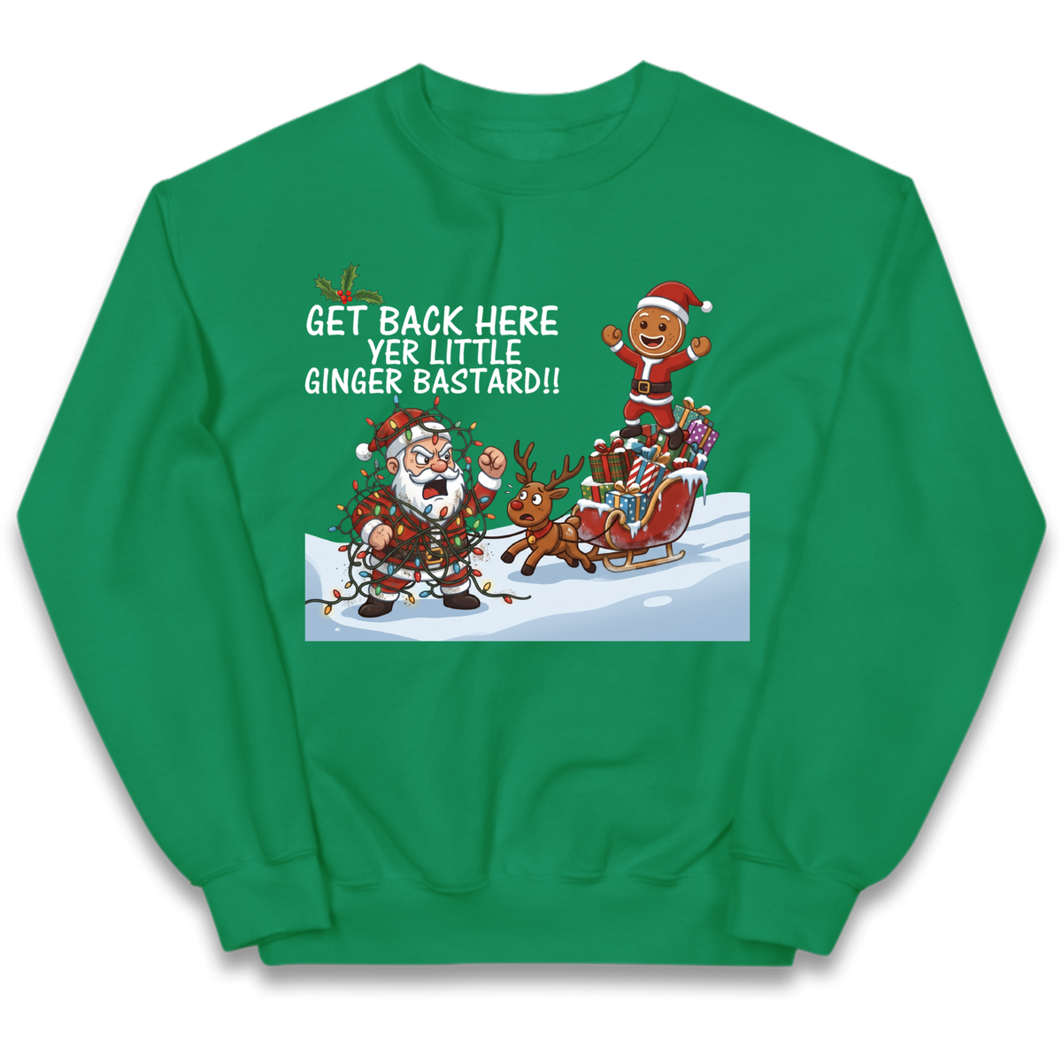 santa joke graphic Kids Jumper