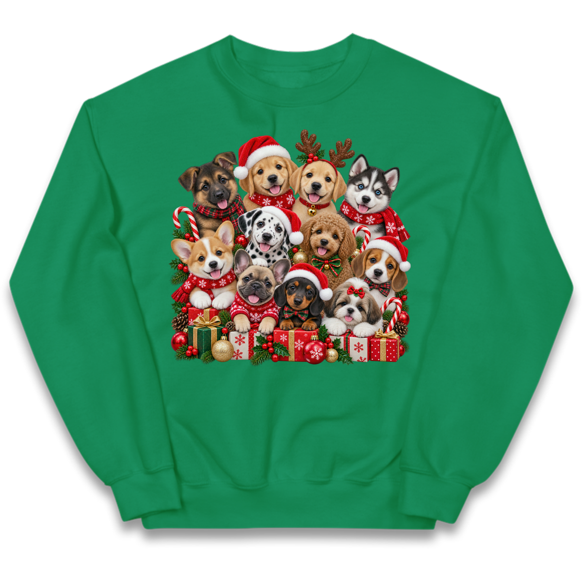 Puppy Christmas Kids Jumper