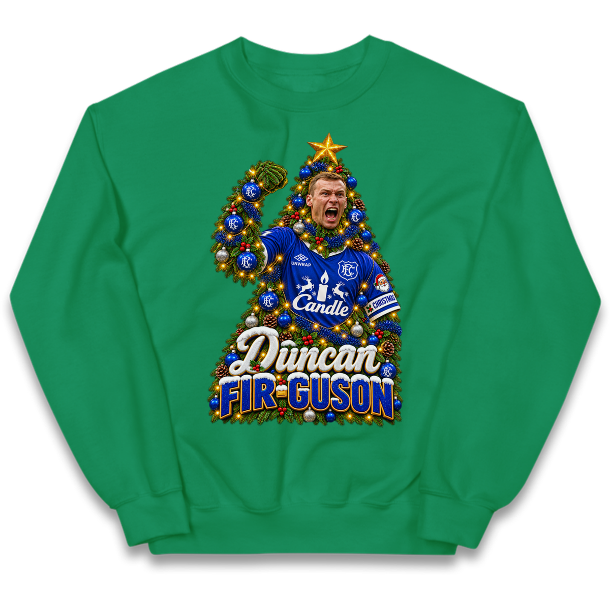 Duncan Ferguson Everton Christmas Kids Jumper