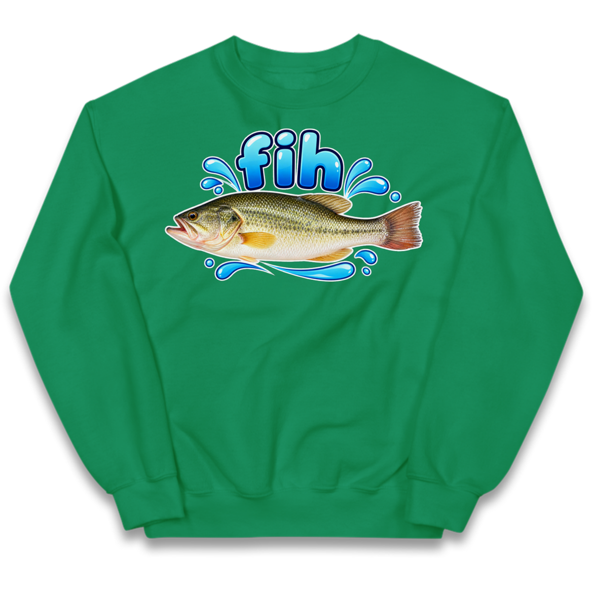 Fih Funny Bass Fish Kids Jumper