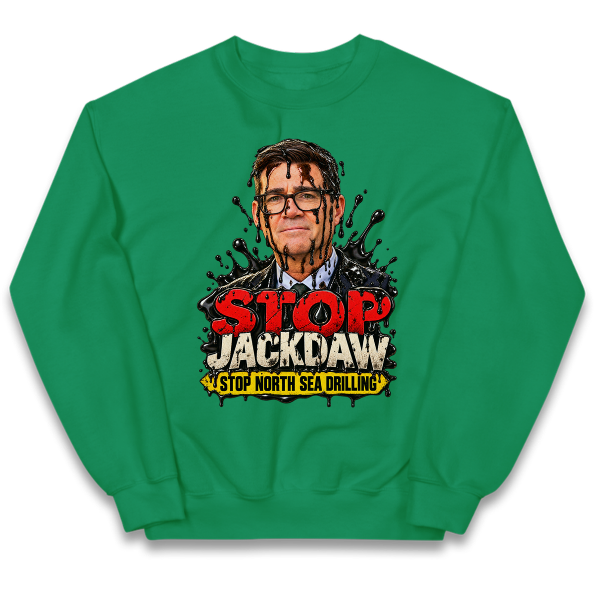 Stop Jackdaw Stop North Sea Drilling Andy Burnham Kids Jumper