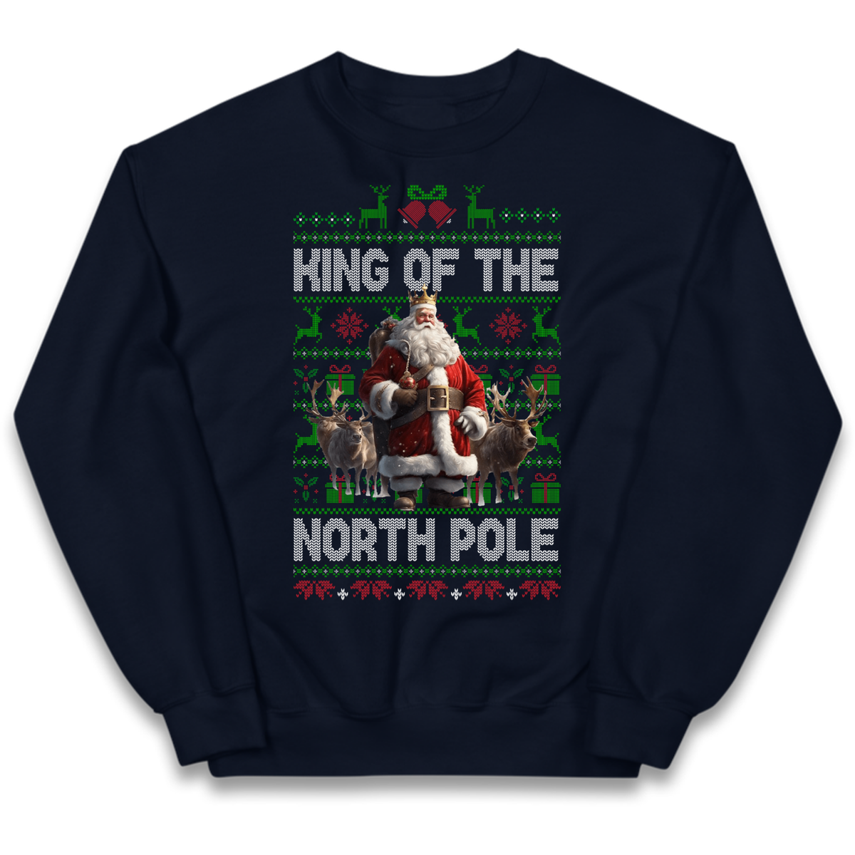 King Santa Christmas Kids Jumper