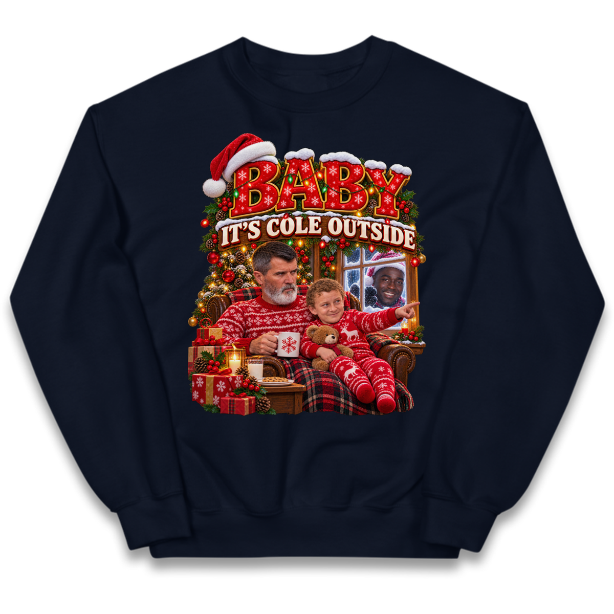 Roy Keane Man Utd Christmas Kids Jumper