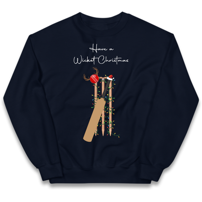 Cricket Bat Graphic Christmas Kids Jumper