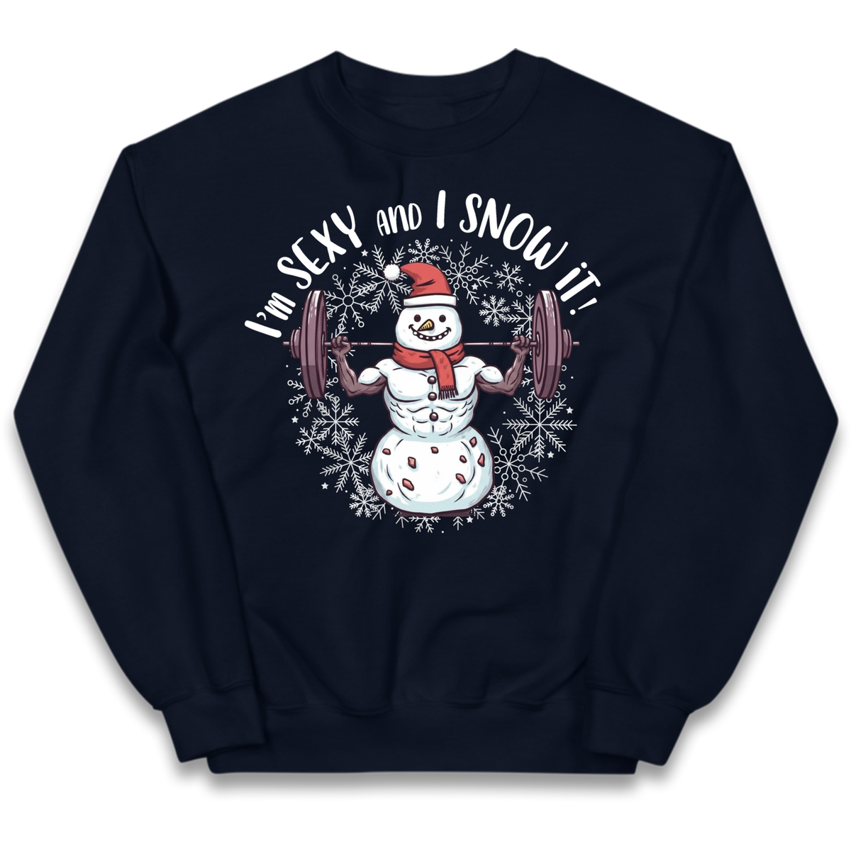 Gym Snowman Graphic Christmas Kids Jumper