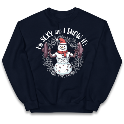 Gym Snowman Graphic Christmas Kids Jumper