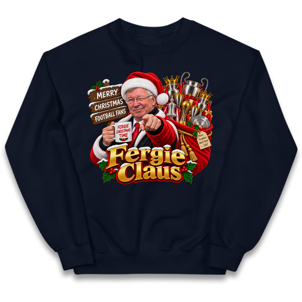 Man United Christmas Kids Jumper
