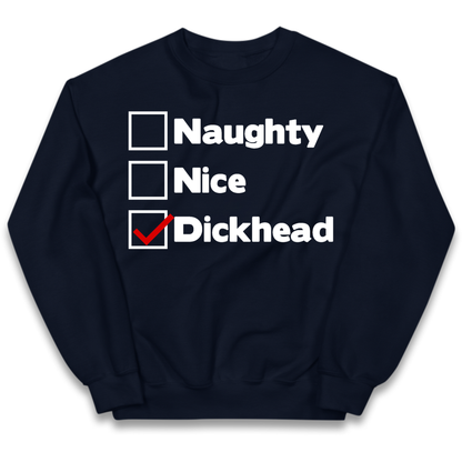 Naughty List Slogan Kids Jumper
