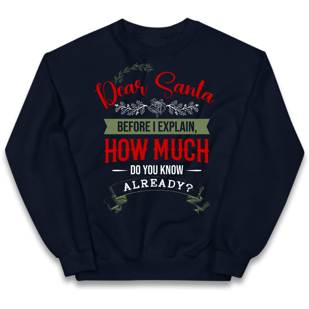 naughty christmas outfit Kids Jumper