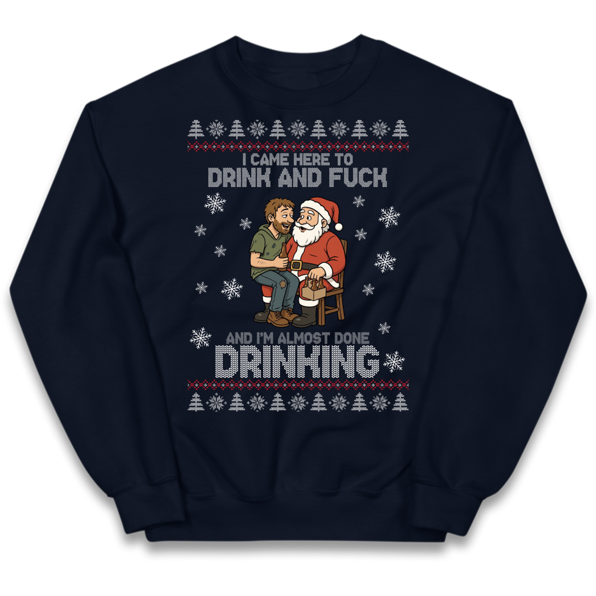 Rude Santa Graphic Kids Jumper