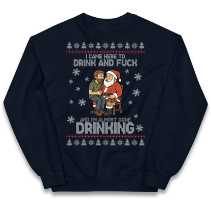 Rude Santa Graphic Kids Jumper
