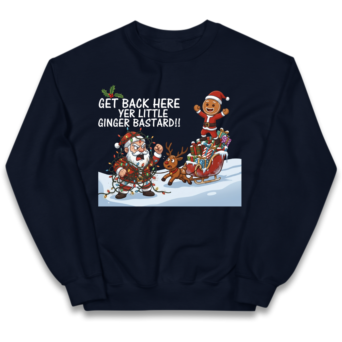 santa joke graphic Kids Jumper