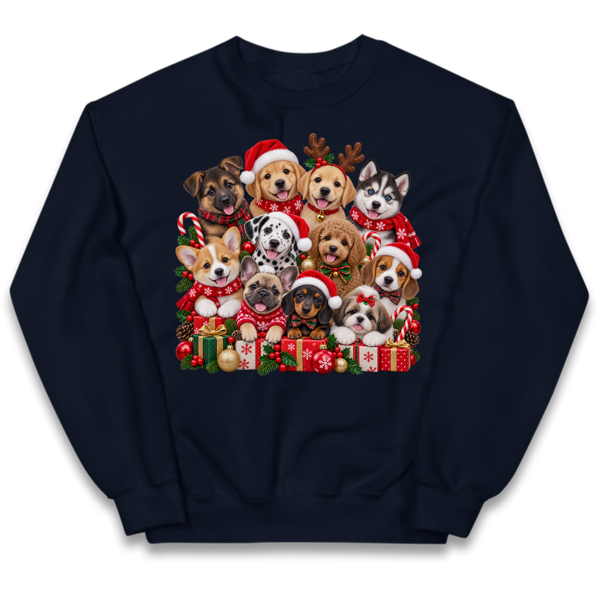 Puppy Christmas Kids Jumper