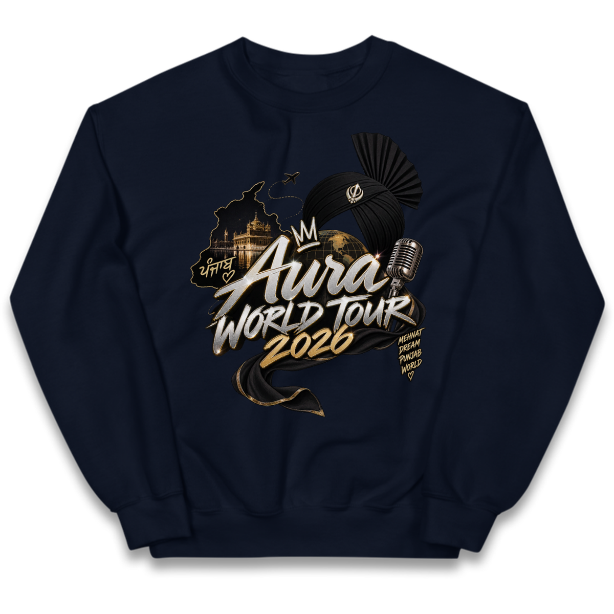 Diljit Dosanjh Aura World Tour 2026 Kids Jumper