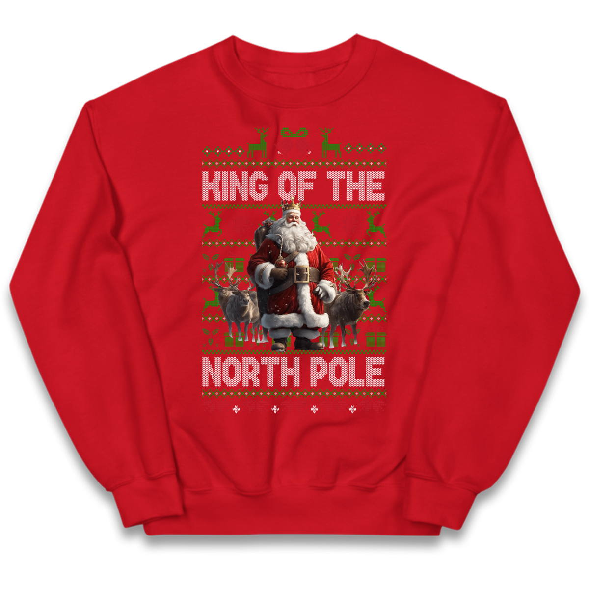 King Santa Christmas Kids Jumper