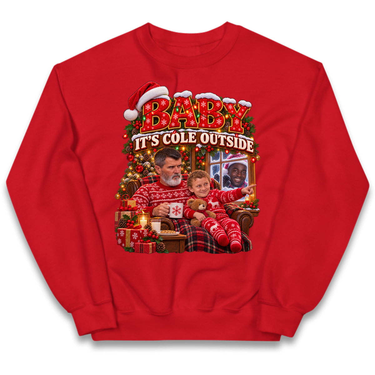 Roy Keane Man Utd Christmas Kids Jumper