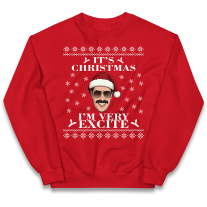 I Very Excite Christmas Kids Jumper