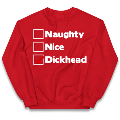 Naughty List Slogan Kids Jumper