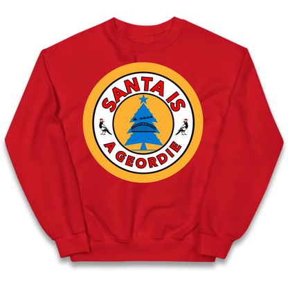 Geordie Santa  Christmas Kids Jumper