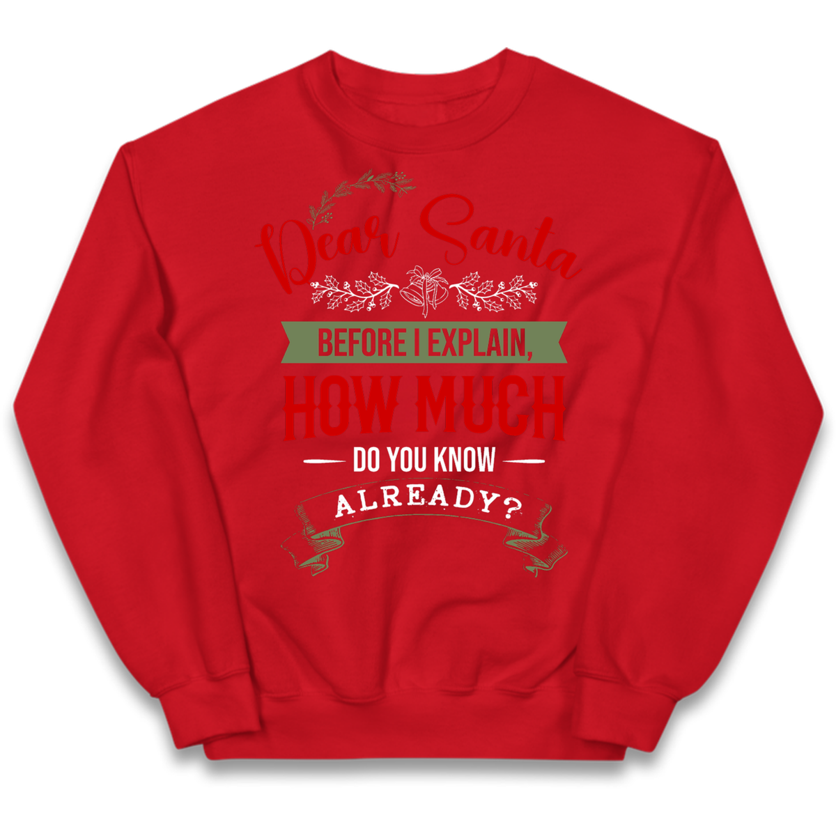 naughty christmas outfit Kids Jumper