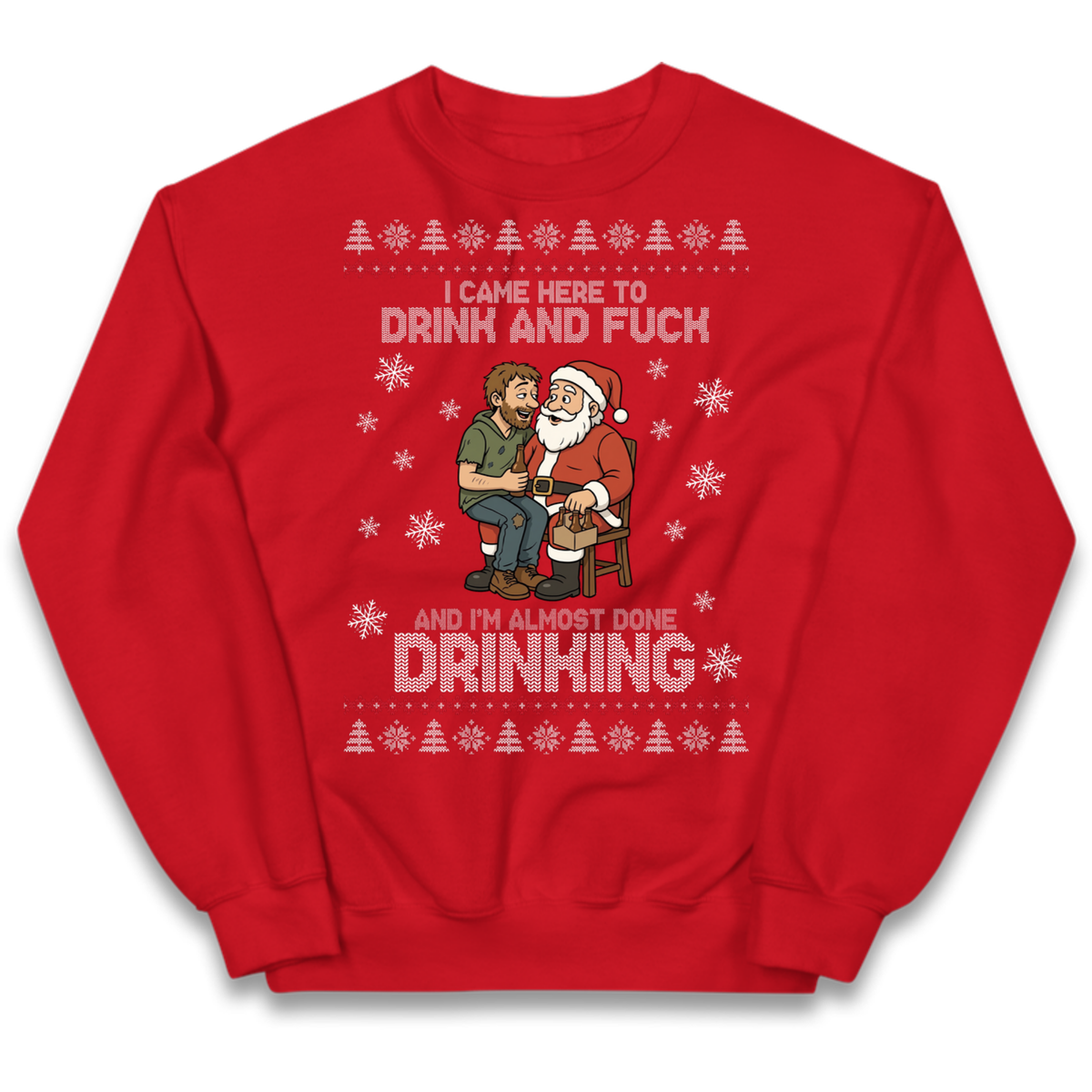 Rude Santa Graphic Kids Jumper