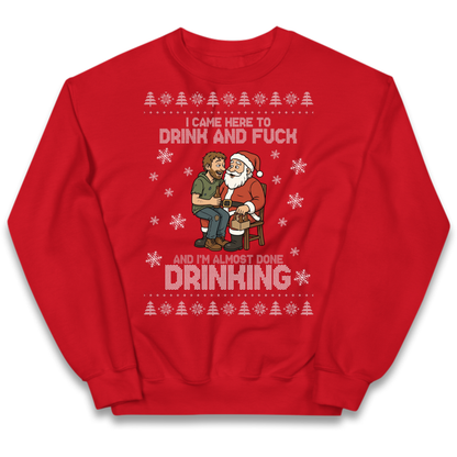 Rude Santa Graphic Kids Jumper
