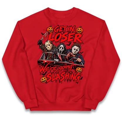 Retro Horror Movie Halloween Slasher Villains Kids Jumper