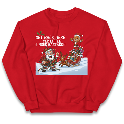 santa joke graphic Kids Jumper