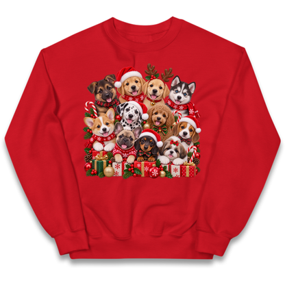 Puppy Christmas Kids Jumper