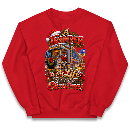 Trucker Christmas Kids Jumper