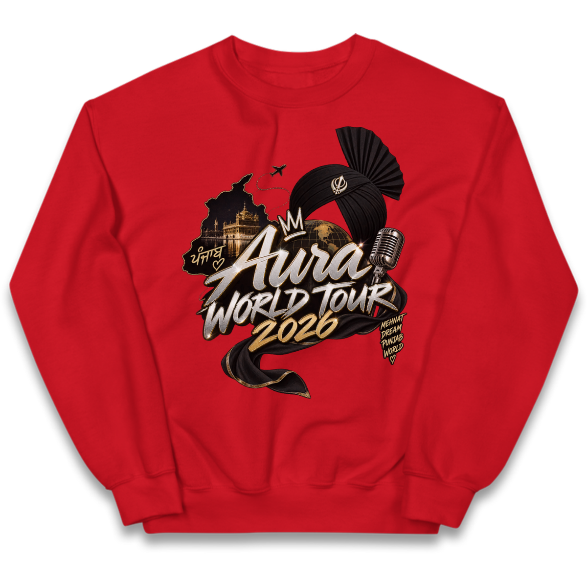 Diljit Dosanjh Aura World Tour 2026 Kids Jumper