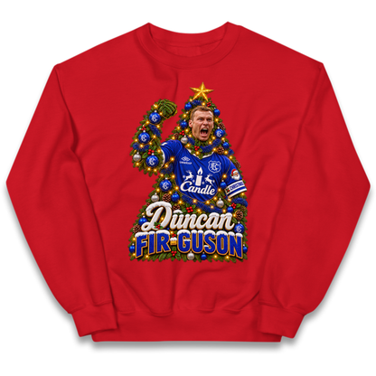 Duncan Ferguson Everton Christmas Kids Jumper