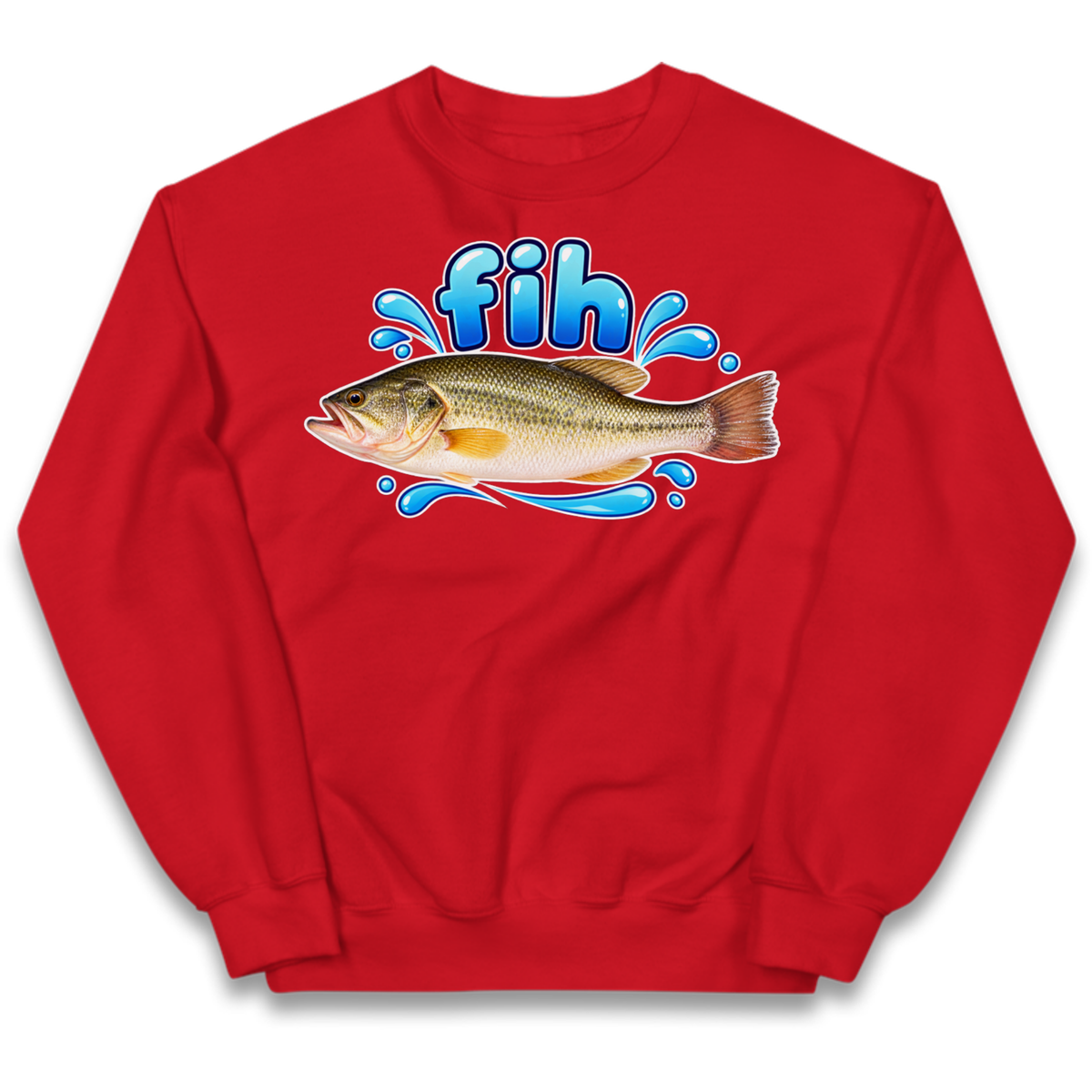 Fih Funny Bass Fish Kids Jumper