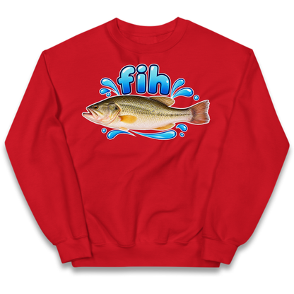 Fih Funny Bass Fish Kids Jumper